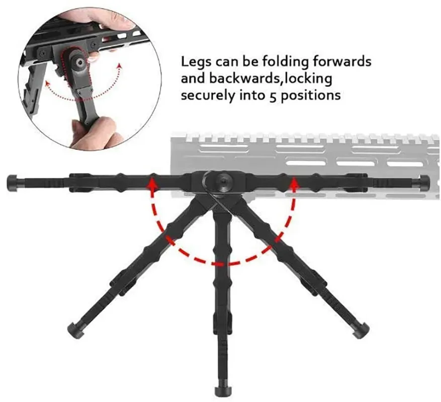 360 degree rotation V9 M-LOK bipod tactical bipod metal with mou
